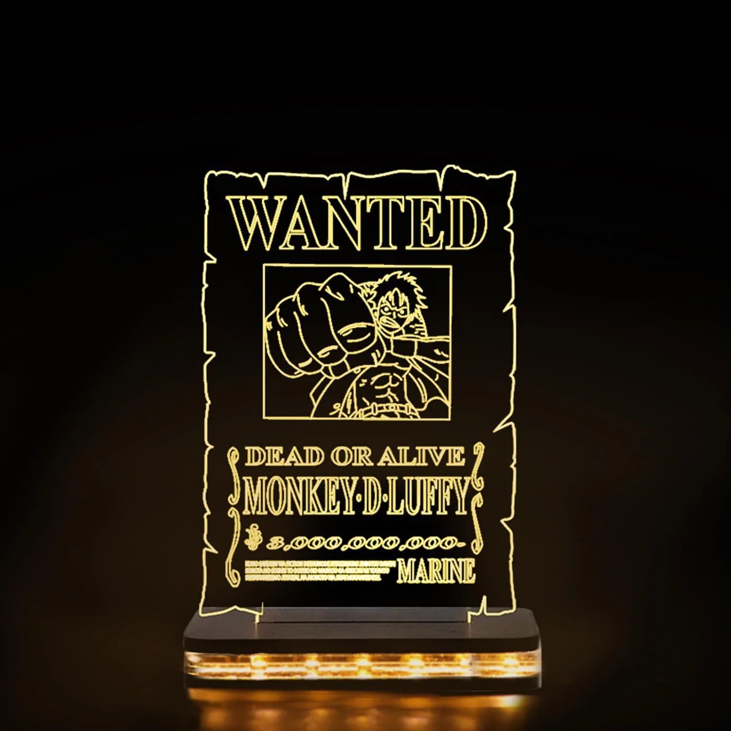 Giftkidukan TABLE LAMP10GKD-LUFFY258 Table Lamp (22 cm, yellow warm white)